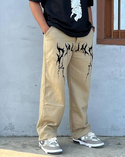 Buy Y2K Khaki Low Rise Baggy Pants for Men – Vintage Grunge